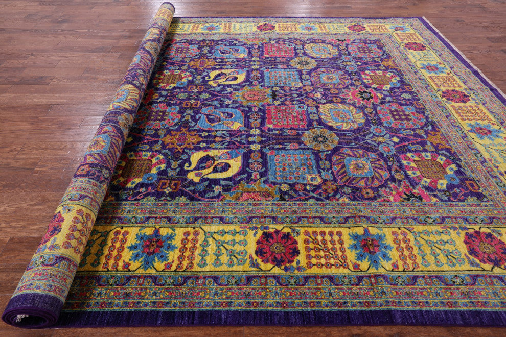 Persian Tabriz Hand Knotted Wool Rug 9' 10" X 13' 9" Q5925