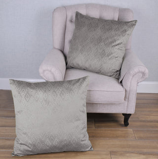 IKAT Velvet Pillow Shell Sets, Silver, 2 Piece 26" X 26"