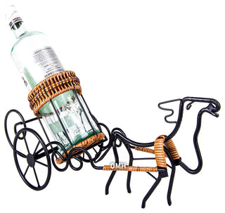 Moose-Drawn Sleigh Ride Wine Holder
