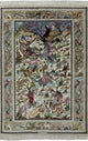 Hunting Scene Hand Knotted Wool/Silk Signed Authentic Persian Isfahan Rug, 5x8