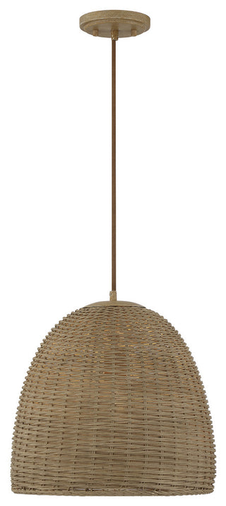 1-Light Pendant, Natural Wicker