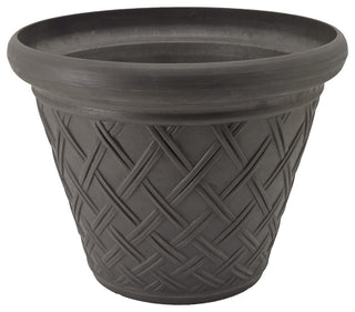 Basket-Weave Pot, Dark Charcoal
