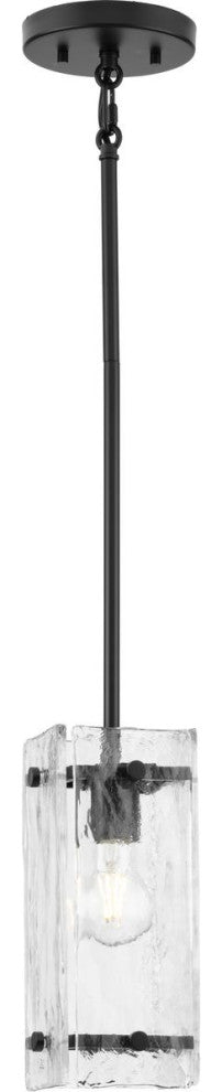 Rivera Collection 1-Light Matte Black Luxe Industrial Pendant