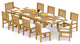 11-Piece Outdoor Teak Set: 122" X-Large Rectangle Extn Table, 10 Devon Chairs
