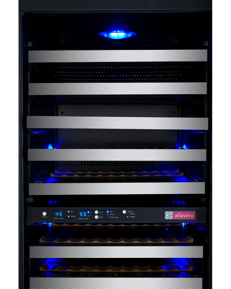 Wine Cooler: 24" FlexCount II Tru-Vino 121 Bottle Dual Zone Stainless Steel
