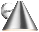 Generation Lighting 8538501 Crittenden 9" Tall Outdoor Wall - Satin Aluminum