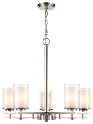 Huderson Collection 5-Light 26" Brushed Nickel Chandelier
