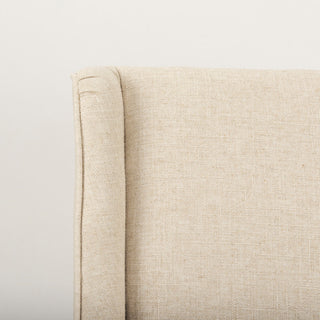 Kensington I Cream Fabric and Solid Wood Dining Chair