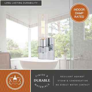 Vaxcel Lighting W0428 Bari 13" Tall Bathroom Sconce - Chrome