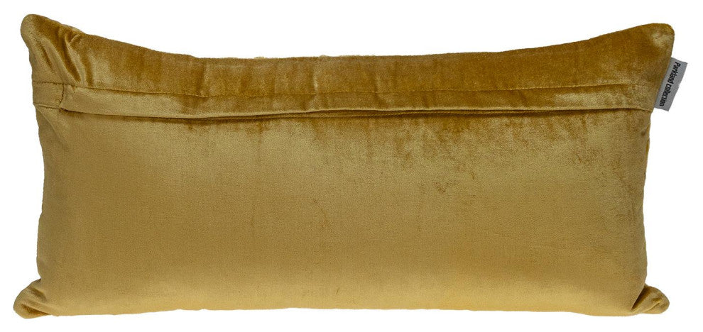 Parkland Collection Milo Yellow Throw Pillow, Rectangle
