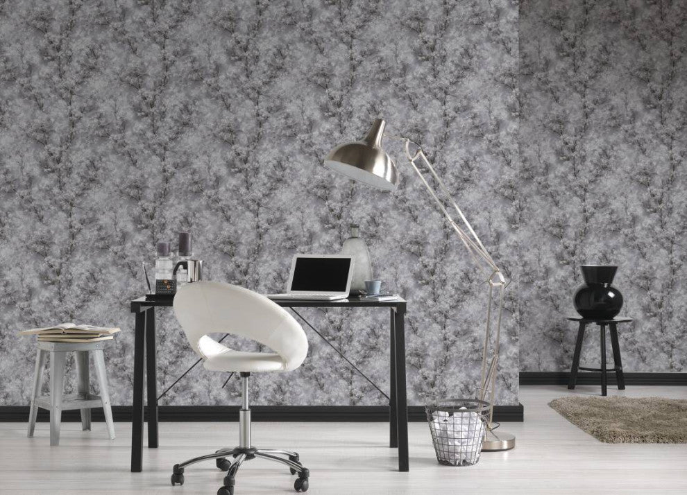 Floral Textured Wallpaper Featuring Tree Branches And Leaves, 374201