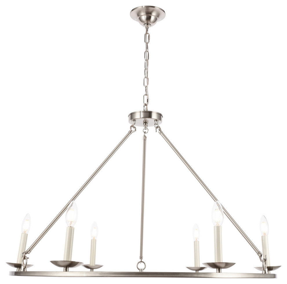 Living District Maine 6-Light Burnished Nickel Chandelier
