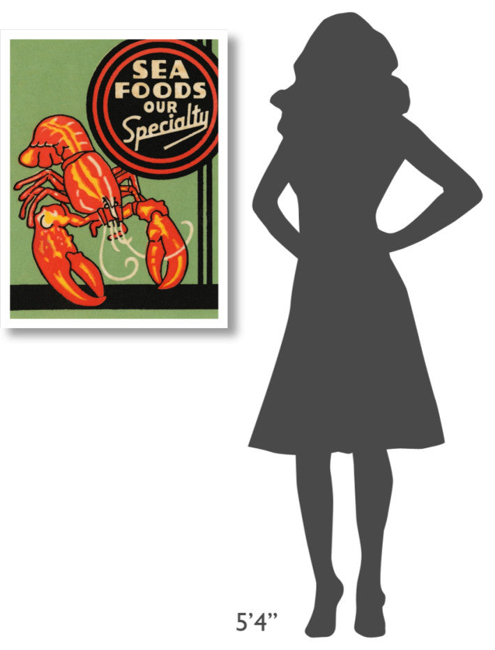 "Sea Foods Our Specialty" Digital Paper Print by Retrolabel, 25"x32"