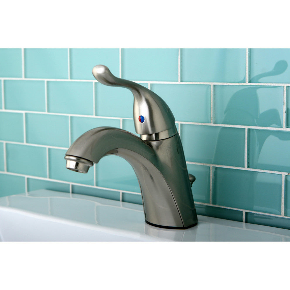 Kingston Brass Single-Handle Bathroom Faucet With Pop-Up Drain, Brushed Nickel