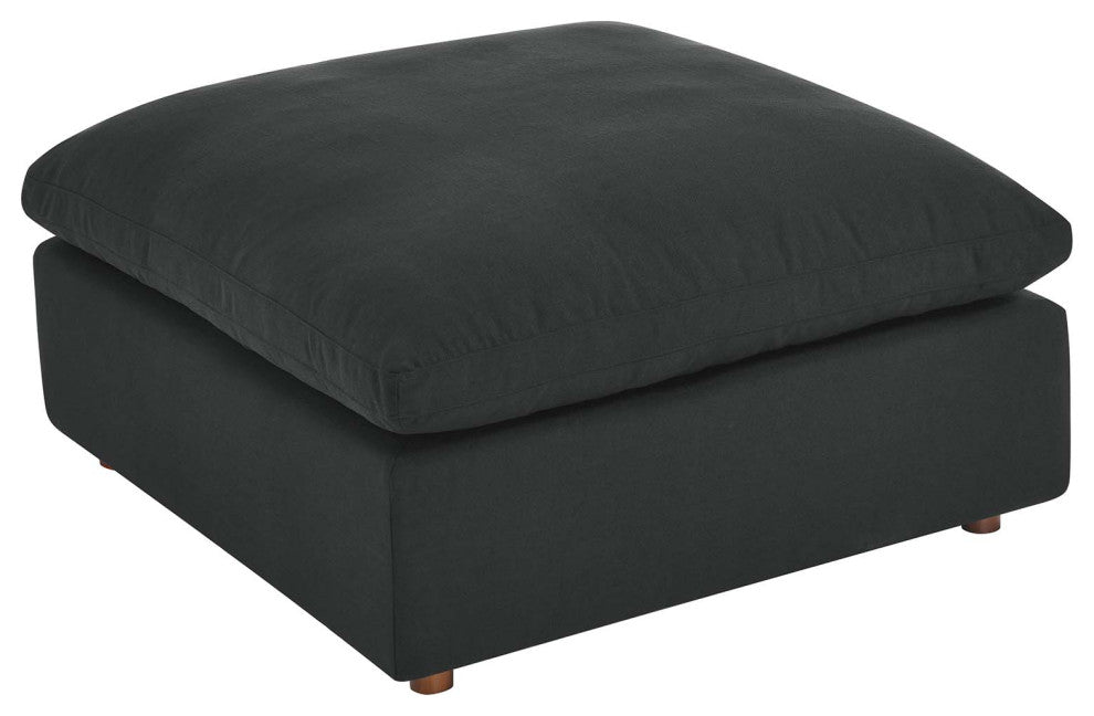 Commix Down Filled Overstuffed Sectional Sofa - Black