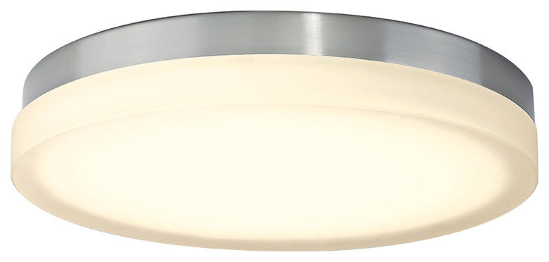 WAC Lighting Round LED Flush Mount, Brushed Nickel, 15", Soft 3000k