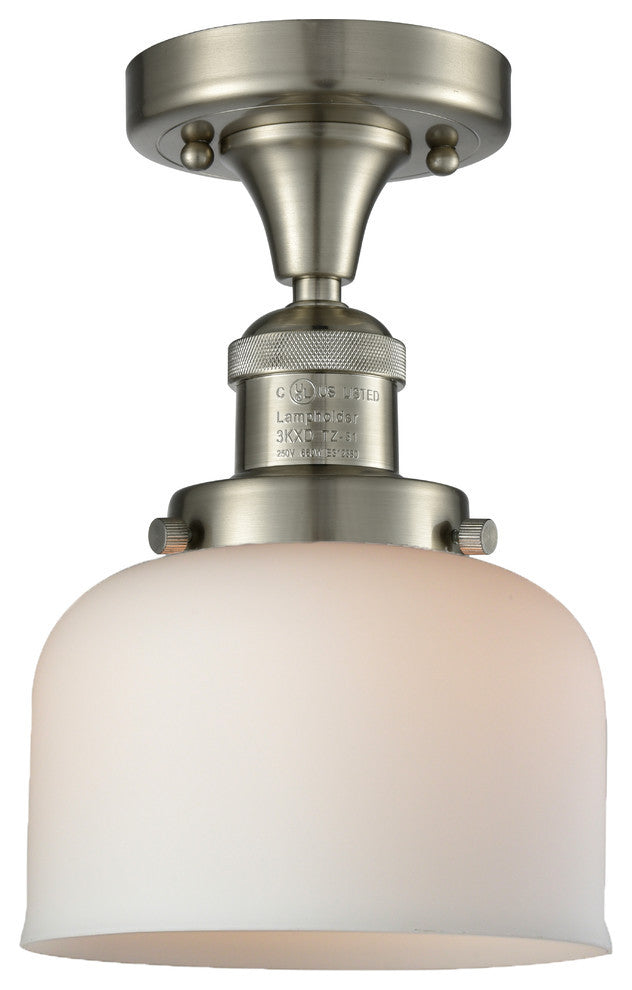 INNOVATIONS LIGHTING 517-1CH-SN-G71-LED Large Bell 1 Light Semi-Flush Mount