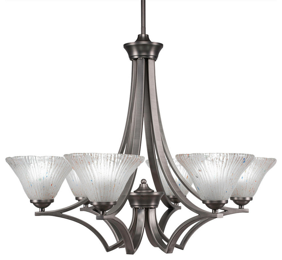 Chandeliers, 7" Frosted Crystal Glass