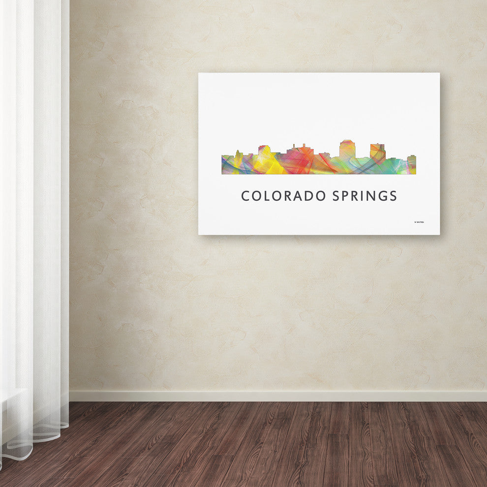 ''Colorado Springs Colorado Skyline Wb-1'' Canvas Art, 47x30