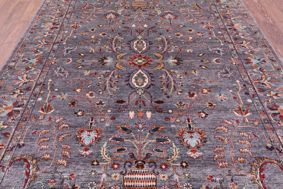 7' 0" X 9' 9" Handmade Persian Tabriz Wool Rug Q7651