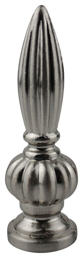 Agnes Lamp Finial, 3 1/16" Tall, Brushed Nickel
