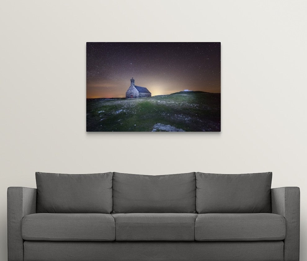 "Saint Michel de Braspart Church" Wrapped Canvas Art Print, 48"x32"x1.5"