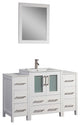 Vanity Art Vanity Set With Ceramic Top, 48", White, Standard Mirror
