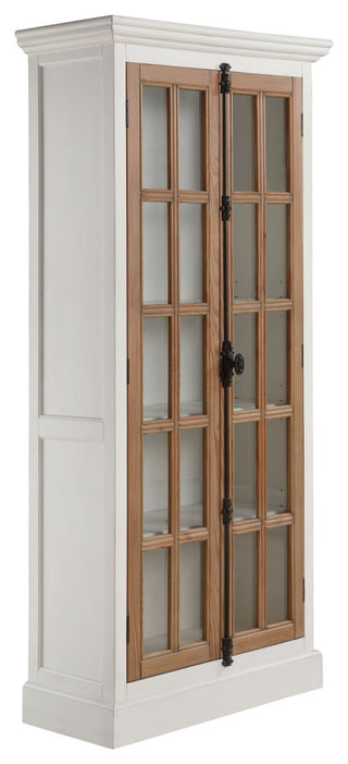 Tammi 2-door Tall Cabinet Antique White and Brown