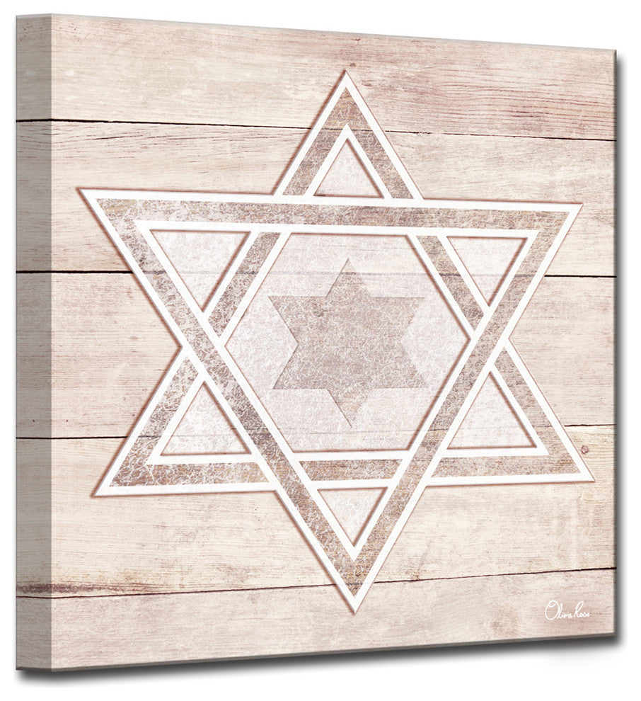 Ready2HangArt Inspirational 'Star of David III' Wrapped Canvas Wall Art