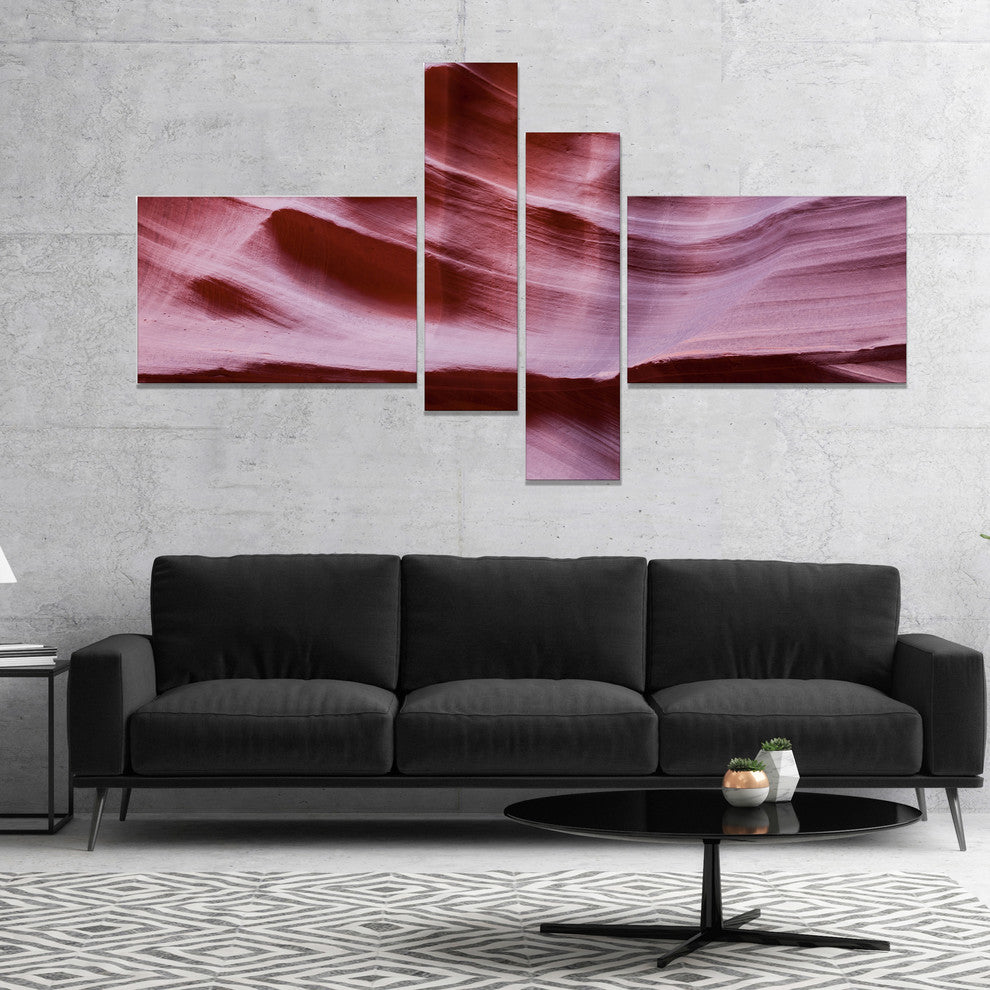 Upper Antelope Canyon Details, Landscape Photo Canvas Print, 60"x32", 4 panels