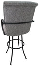 Swivel Bar Stool Metal Frame 30", Mojave Grey, Black Frame