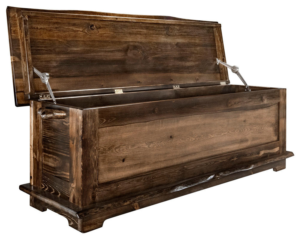 Big Sky Collection Live Edge, 4' Blanket Chest, Provincial Stain