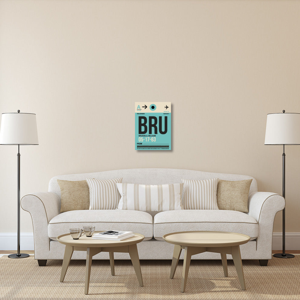 "BRU Brussels Luggage Tag 1" Fine Art Print