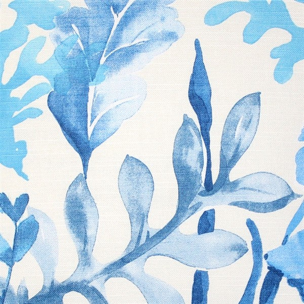Sea Garden Blue Throw Pillow, 20"x20"