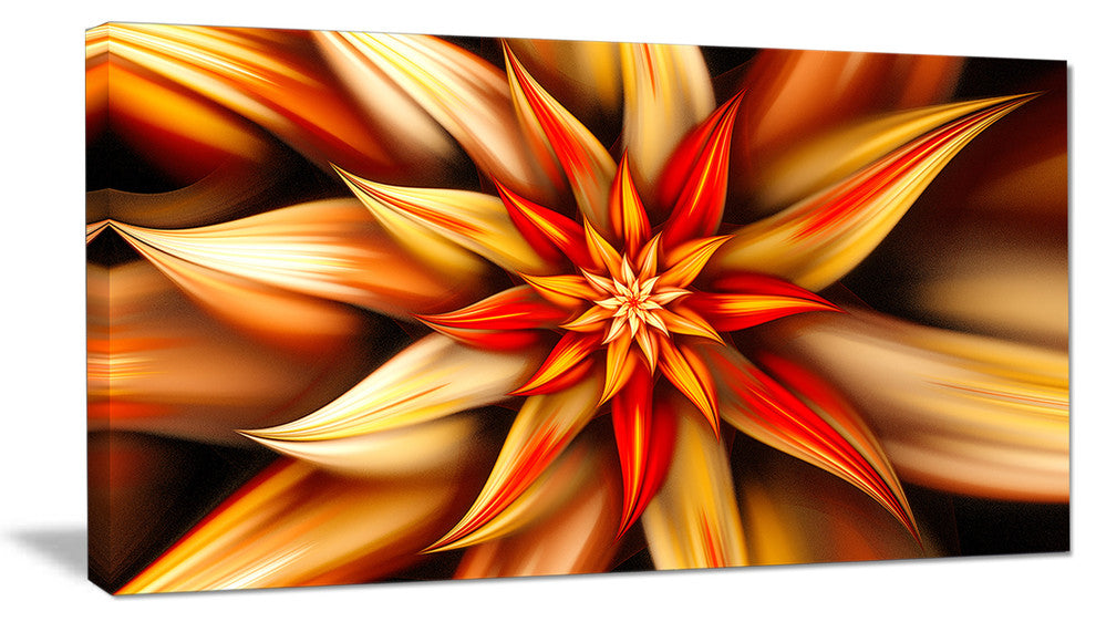 Beautiful Brown Flower Petals, Large Floral Canvas Art Print, 60"x28"