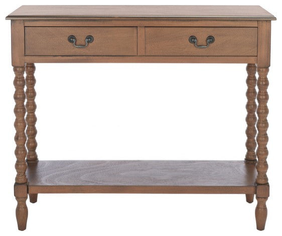 Safavieh Athena 2 Drawer Console Table, Brown