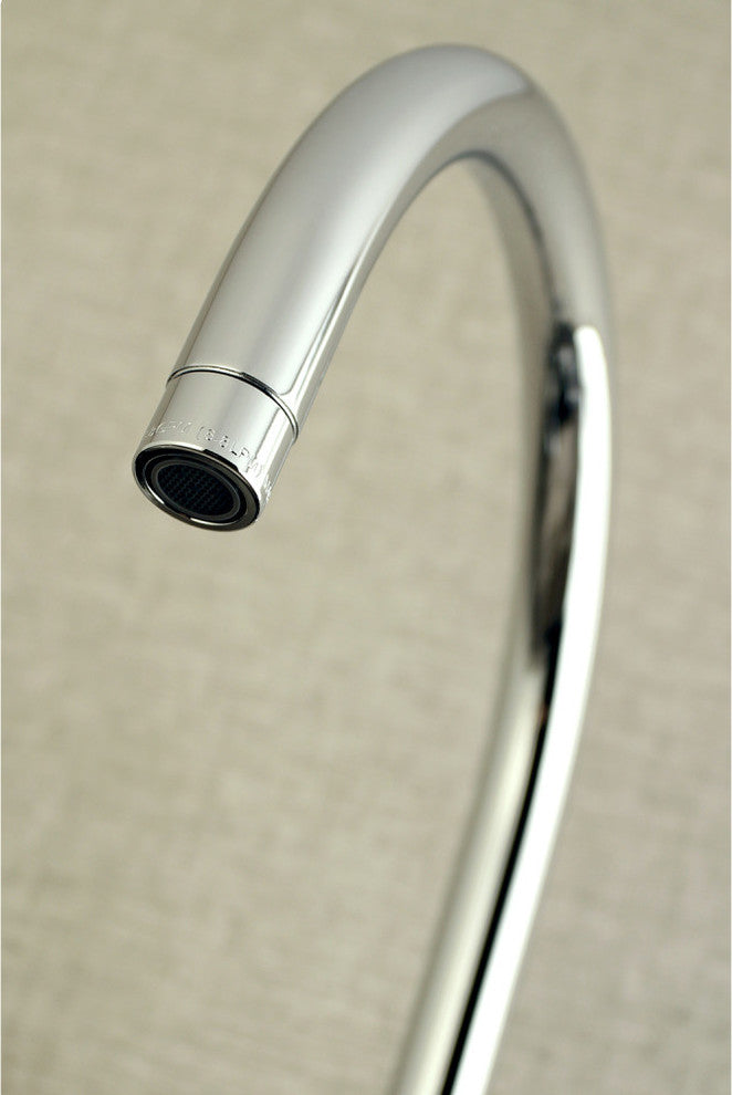Wall Mount Kitchen Faucet, Polished Chrome