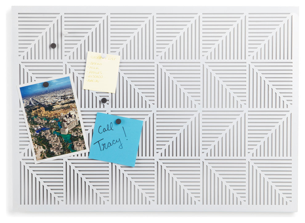 Trigon Bulletin Board, White