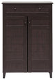 Baxton Studio Glidden Dark Brown Wood Modern Shoe Cabinet (Tall)
