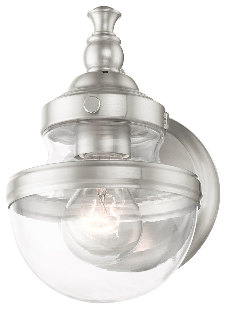 Brushed Nickel Transitional Vanity Sconce