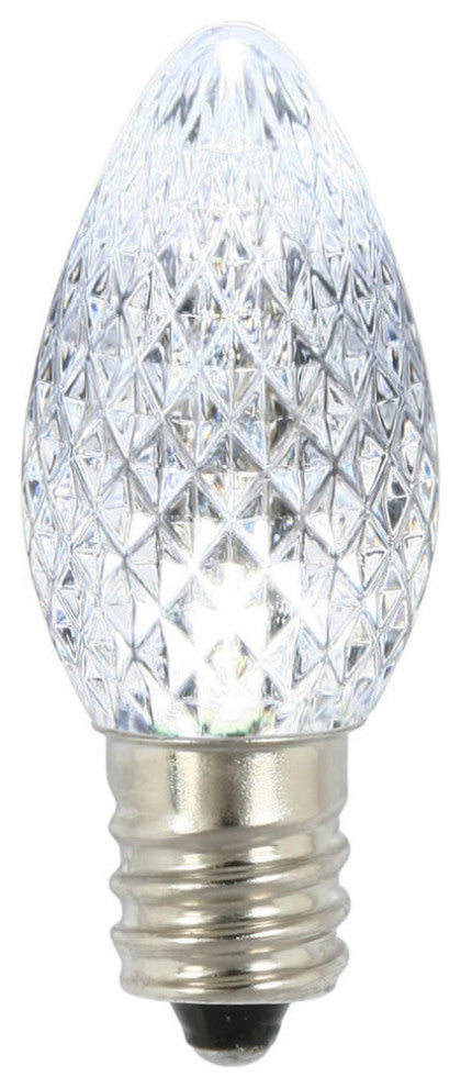 Vickerman xLEDC7PT-25 C7 LED Pure White Faceted Twinkle Replacement Bulb