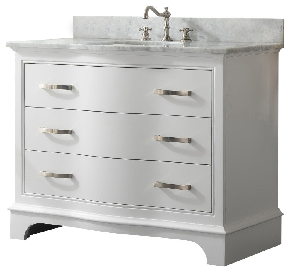 Monroe 42" Bathroom Vanity, White