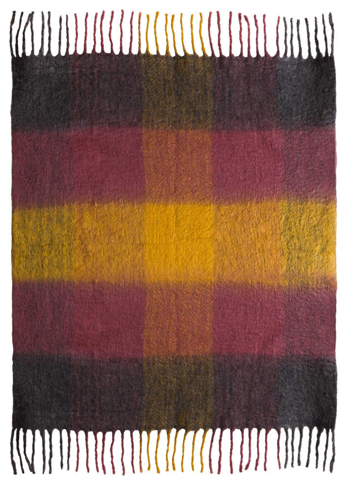 Afrino Wool Colored Throw - Multi