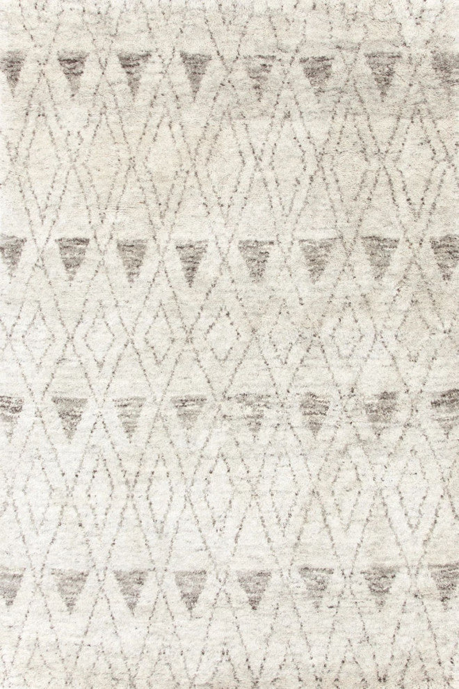 Dash & Albert Masinissa Natural Hand Knotted Wool Rug, Grey, 8' x 10'