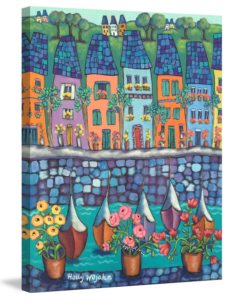 Marmont Hill, "Ville Par La Port" by Holly Wojahn Print on Wrapped Canvas, 24x31