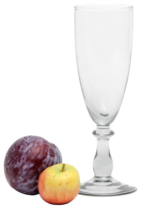 Celeste Hand-Blown Champagne Flute Glasses, Set of 6