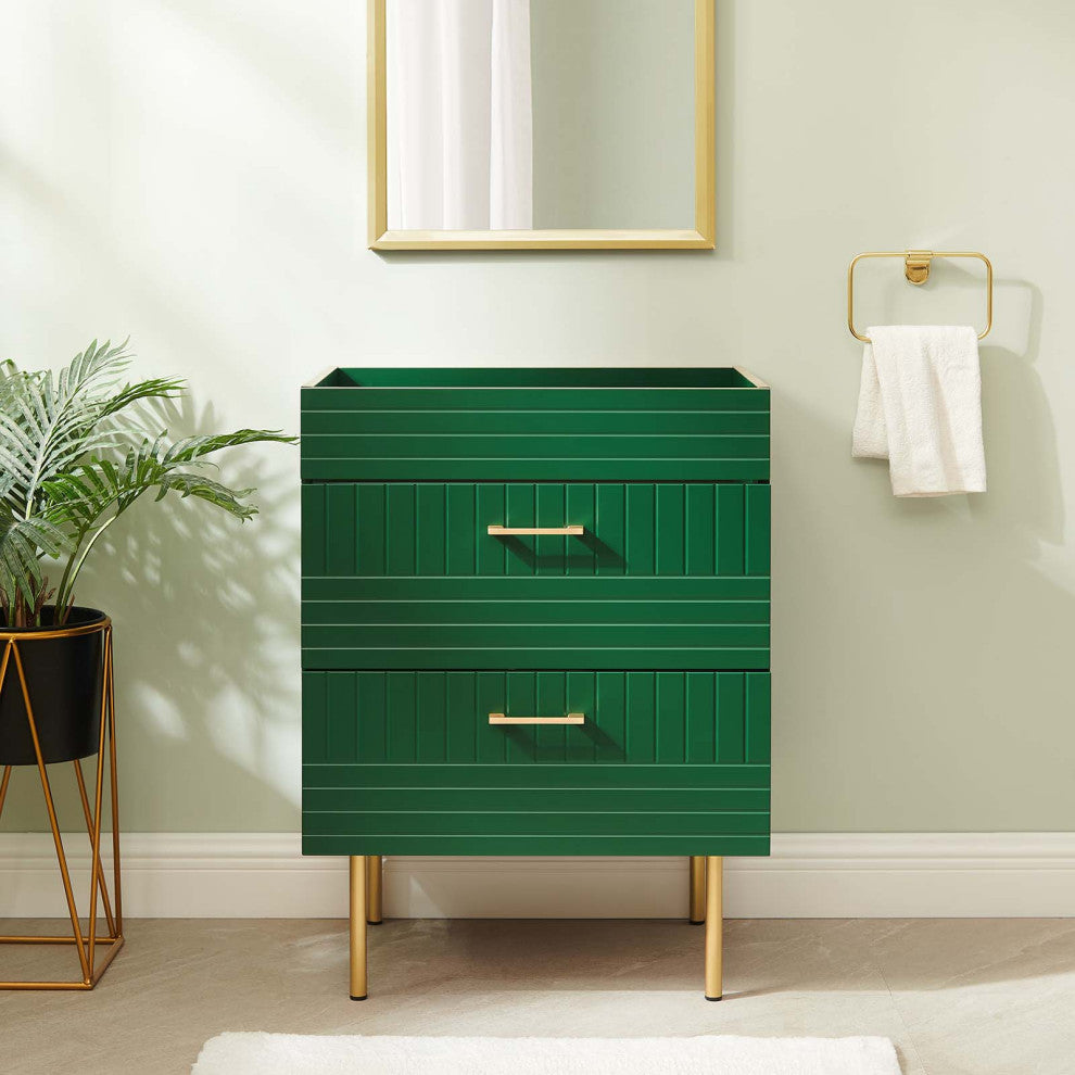 Daybreak 24" Bathroom Vanity Cabinet, Sink Basin Not Included, Green