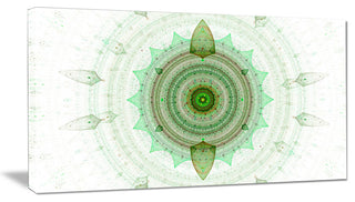 Light Green Cryptical Sphere, Abstract Wall Art Canvas, 40x20