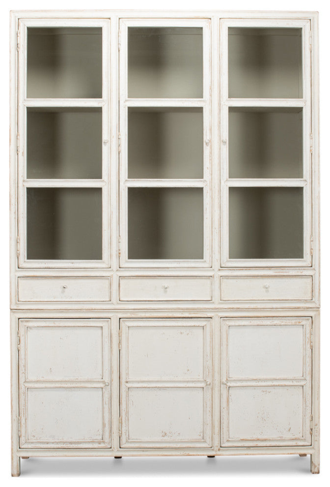 Country Painted Display Cabinet