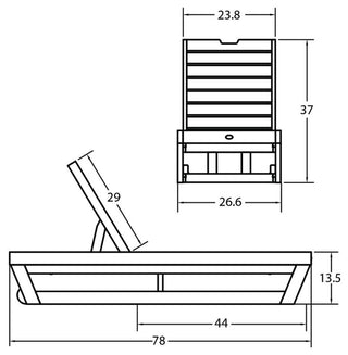 Sequoia Pinehurstchaise Lounge, Whitewash